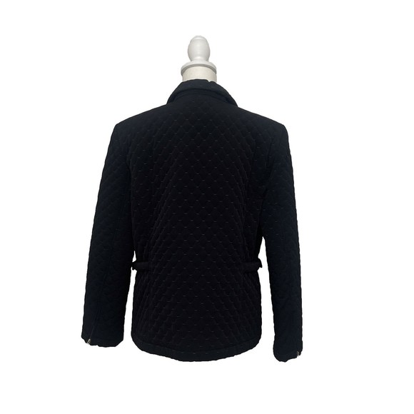 Gallery Women’s Black Coat Jacket Long Sleeve Collared Zip Up Pockets Si… - Picture 3 of 11